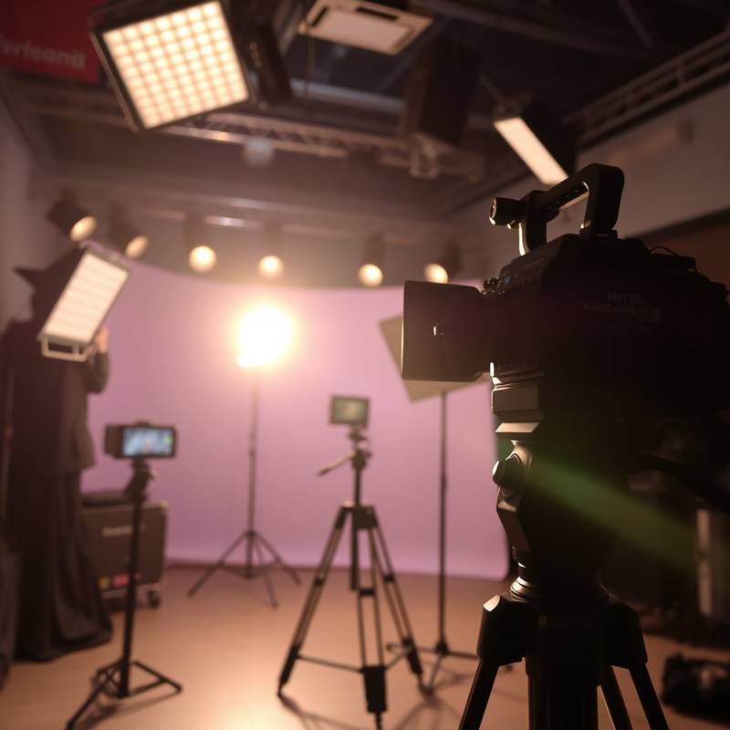 Filming a commercial